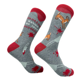 Men's Hunting Makes Me Less Murdery Socks Funny Deer Hunter Footwear