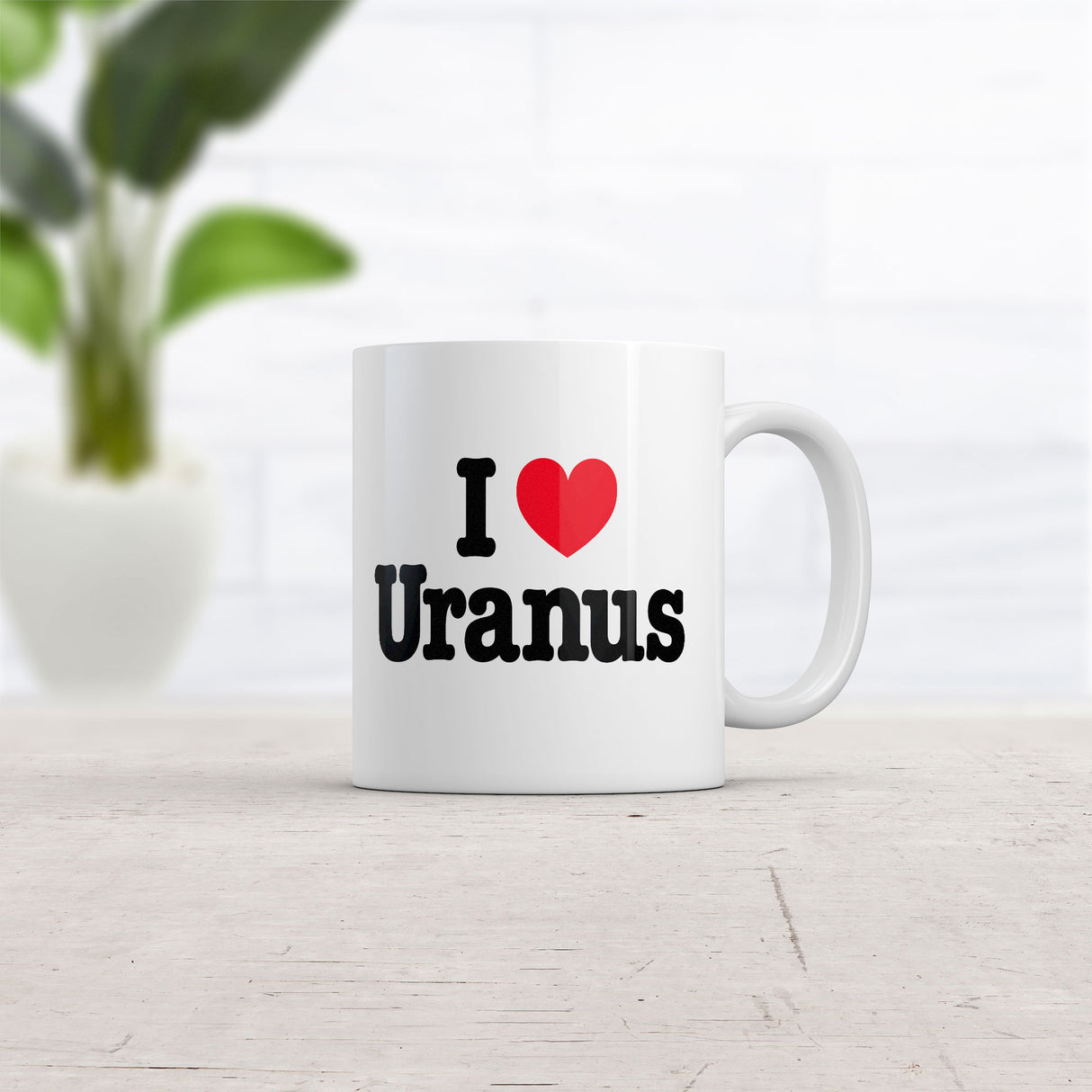 I Heart Uranus Mug Funny Sarcastic Space Graphic Novelty Coffee Cup-11oz