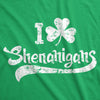 Womens I Clover Shenanigans T Shirt Funny Irish Clover St Saint Patricks Day Tee
