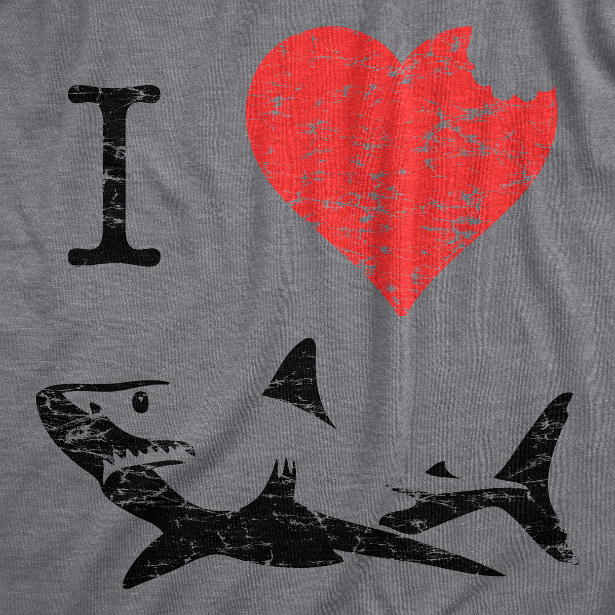 I Love Sharks T Shirt Daddy Shark Funny Graphic Tee Gift for Dad Vintage Tee