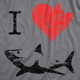 I Love Sharks T Shirt Daddy Shark Funny Graphic Tee Gift for Dad Vintage Tee