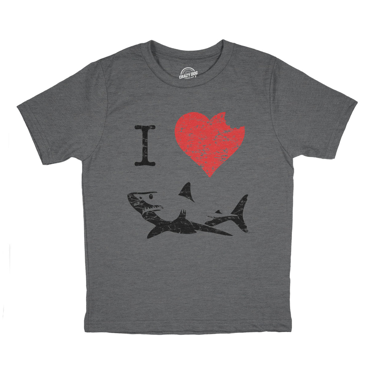 Kids' I Love Sharks T Shirt Classic Youth Shark Bite Shirt Shark Tee