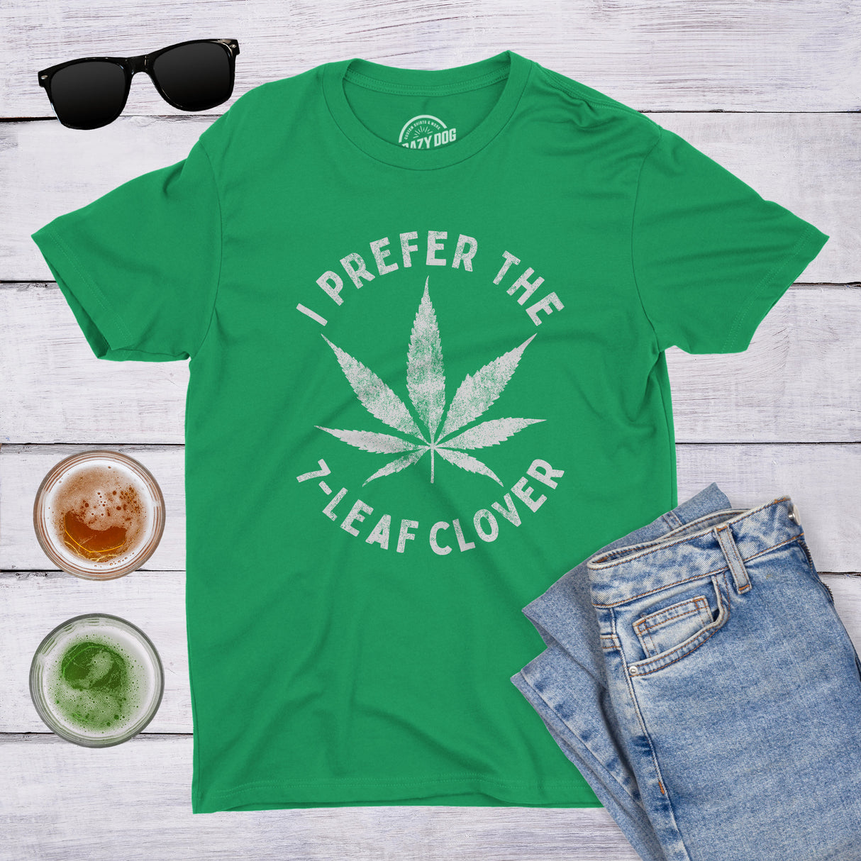 I Prefer The 7-Leaf Clover Men's Tshirt