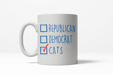 I Voted Cats Funny Crazy Political Cat Lover Coffee Ceramic Drinking Mug  - 11oz