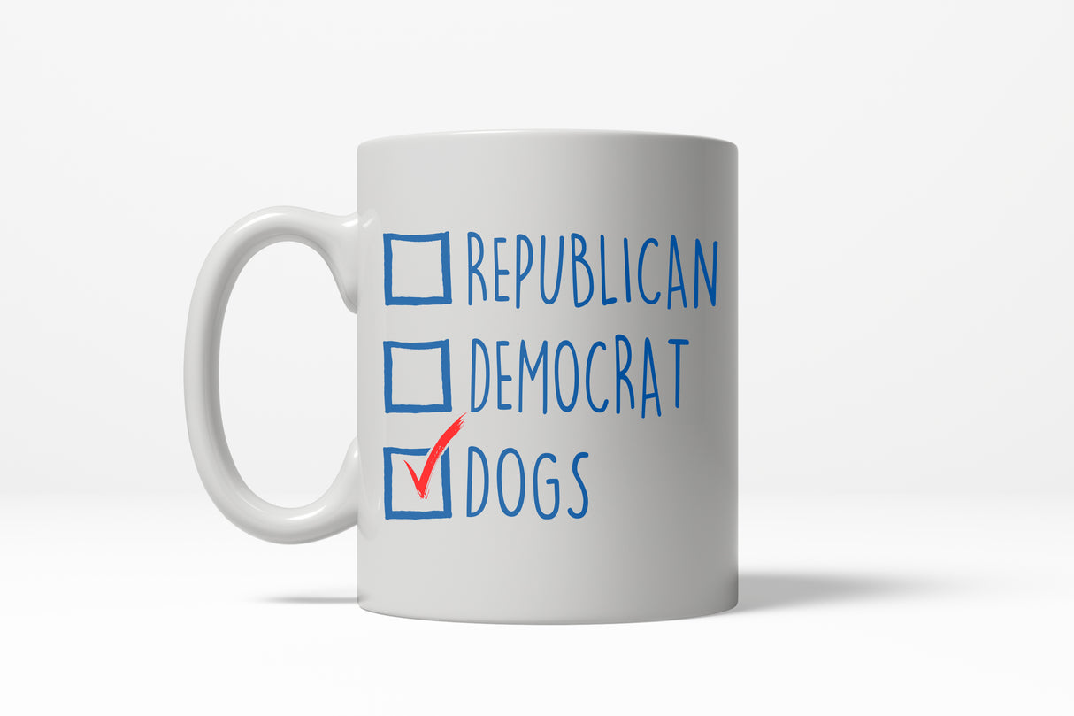 I Voted Dogs Funny Crazy Political Dog Lover Coffee Ceramic Drinking Mug  - 11oz