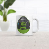 I Am Outta Here Mug Funny Alien UFO Novelty Coffee Cup-11oz