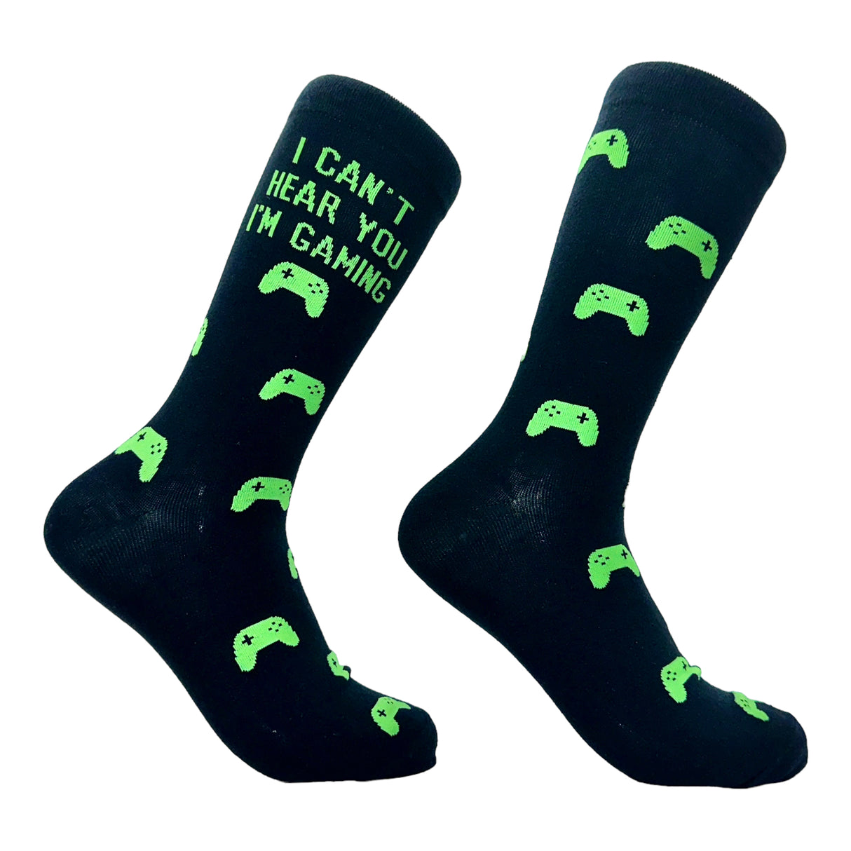 Men's I Cant Hear You Im Gaming Socks Funny Video Gamer Controller Joke Footwear