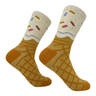 Women's Ice Cream Cone Socks Funny Cute Sweet Dessert Lovers Footwear