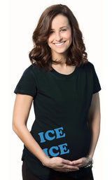 Maternity Ice Ice Pregnant Tee Novelty Baby Bump Pregnancy Announcement T shirt