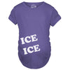 Maternity Ice Ice Pregnant Tee Novelty Baby Bump Pregnancy Announcement T shirt