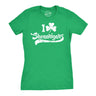 Womens I Clover Shenanigans T Shirt Funny Irish Clover St Saint Patricks Day Tee