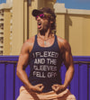 Mens I Flexed and the Sleeves Fell Off Tank Top Funny Sleeveless Gym Workout Shirt
