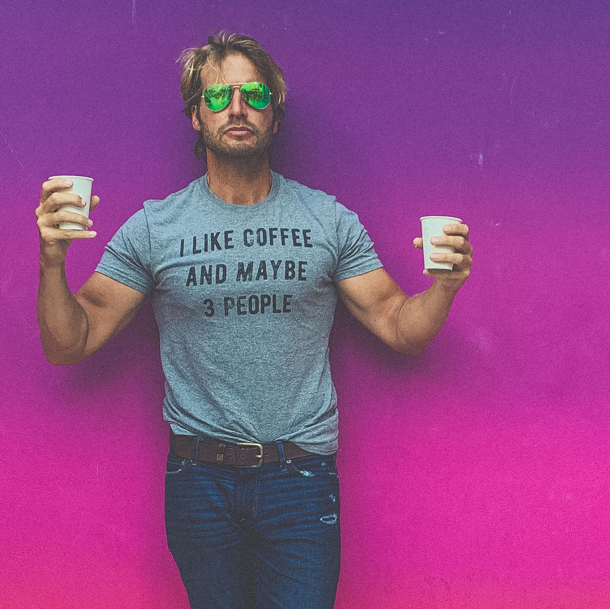 I Like Coffee And Maybe 3 People Men's Tshirt