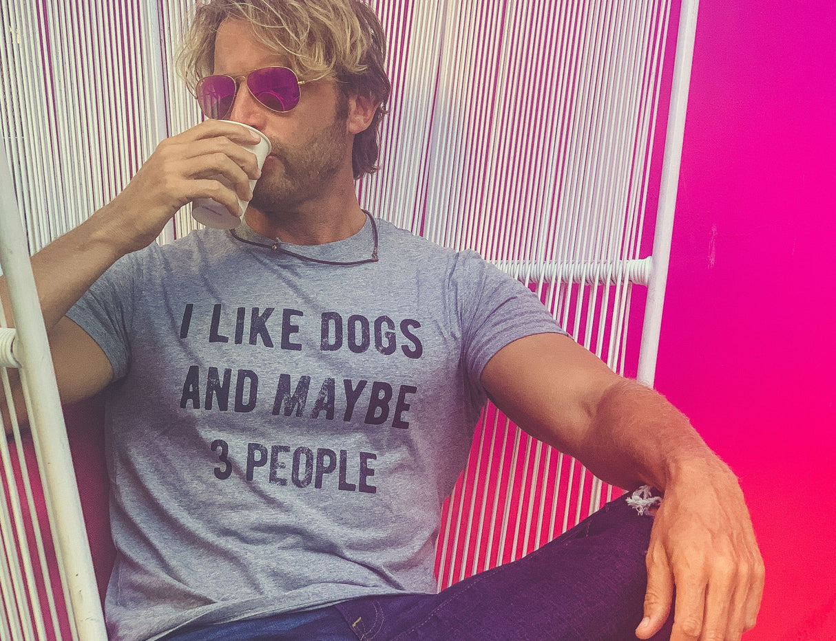 I Like Dogs And Maybe 3 People Men's Tshirt