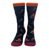 Women's Im A Little Chili Socks Funny Spicy Hot Peppers Joke Footwear