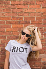 Womens Riot T shirt Funny Shirt for Ladies Political Novelty Tees Humor