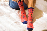 Women's Here To Bang Socks Funny 4th Of July Fireworks Pinup Novelty Footwear