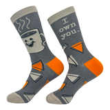 Women's I Own You Coffee Socks Funny Caffeine Addict Novelty Footwear