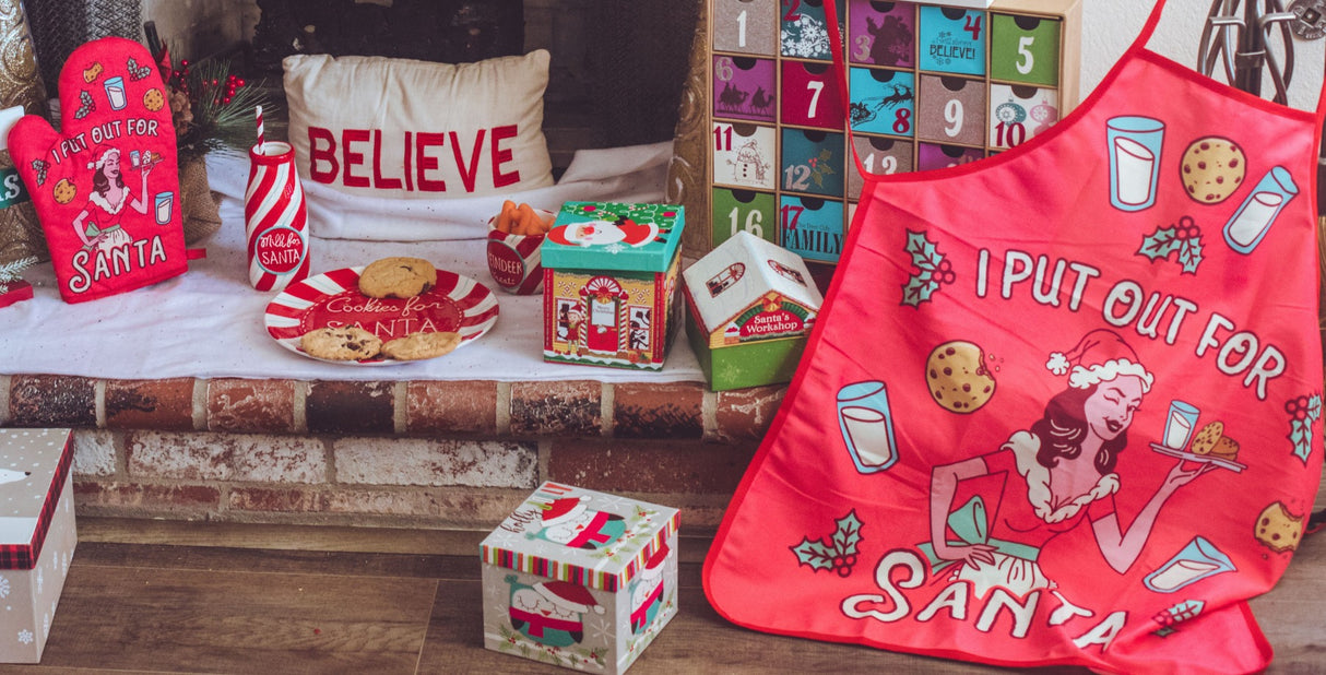 I Put Out For Santa Oven Mitt Funny Christmas Sexual Innuendo Milk And Cookies Kitchen Glove