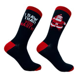 Men's I Saw That You Nasty Socks Funny Xmas Party Santa Claus Sees You Joke Footwear