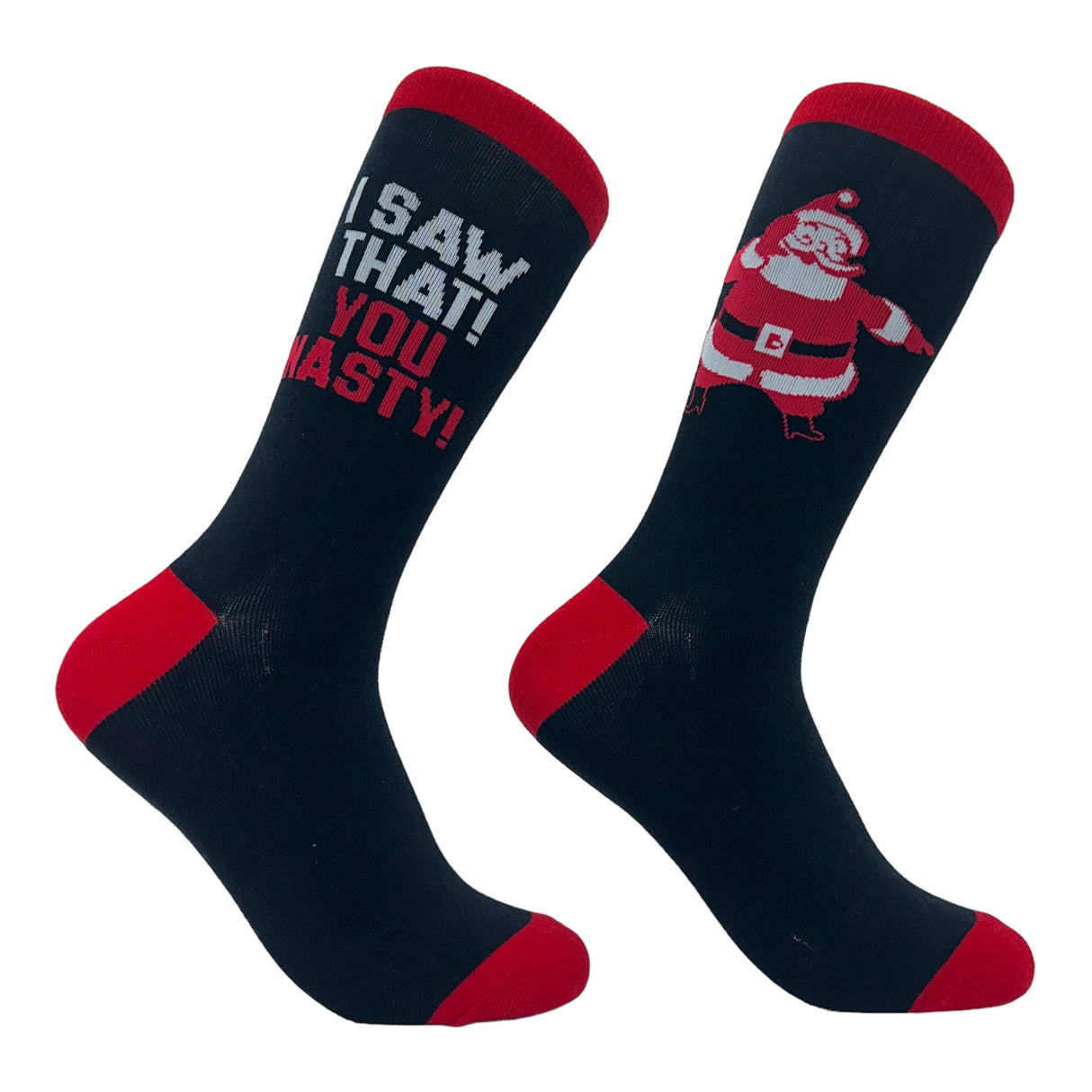 I Saw That You Nasty Socks Funny Xmas Party Santa Claus Sees You Joke Footwear