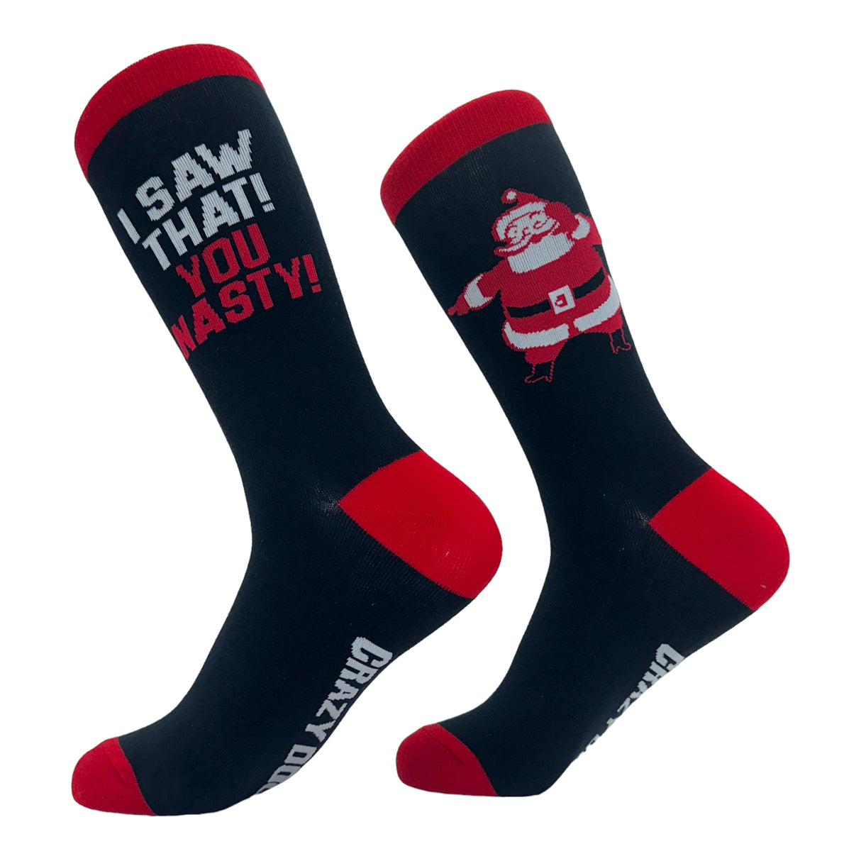 I Saw That You Nasty Socks Funny Xmas Party Santa Claus Sees You Joke Footwear