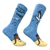 Men's I Will Shit On Your Head Socks Funny Offensive Seagull Beach Joke Footwear