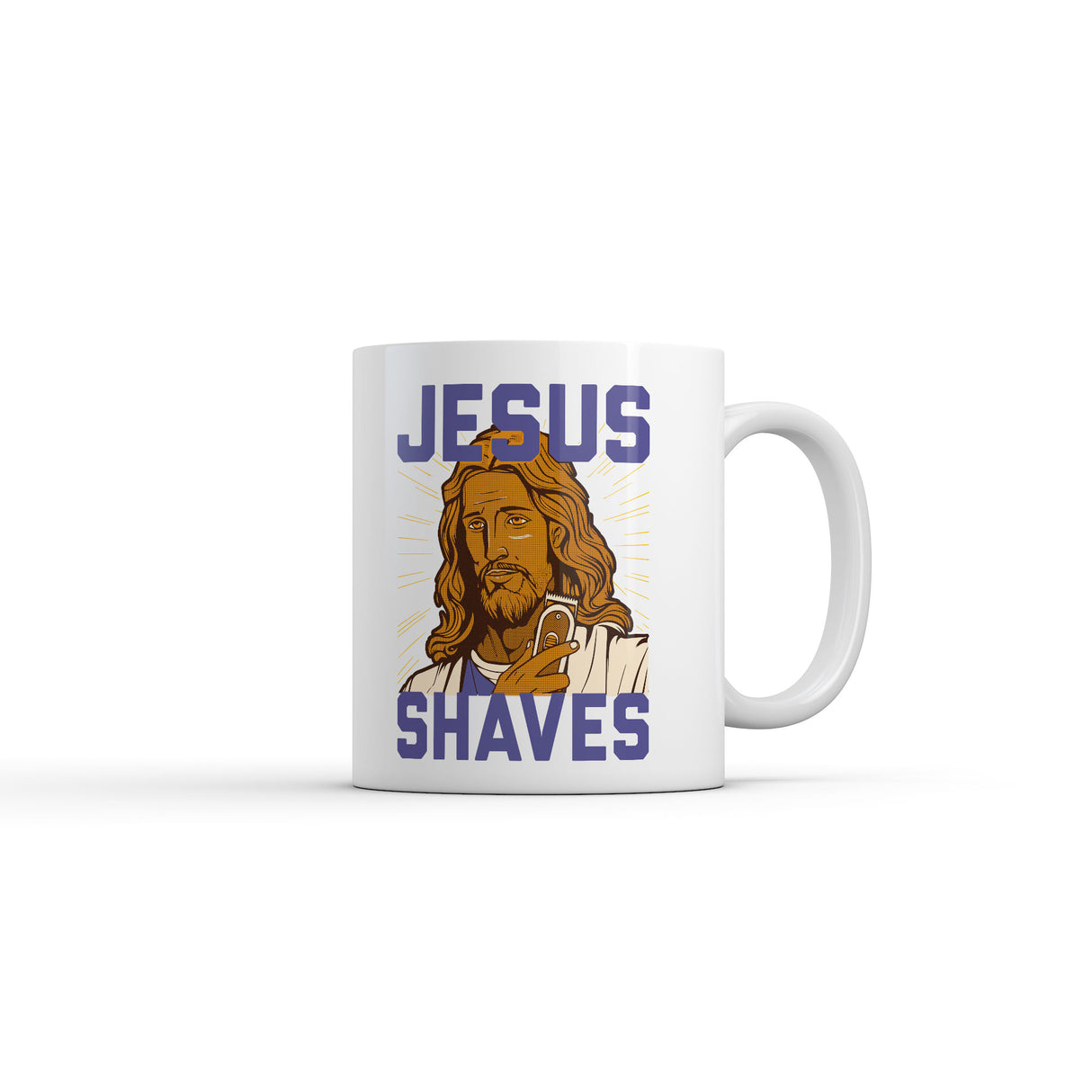 Jesus Shaves Mug Funny Sarcastic Religious Joke Graphic Novelty Coffee Cup-11oz