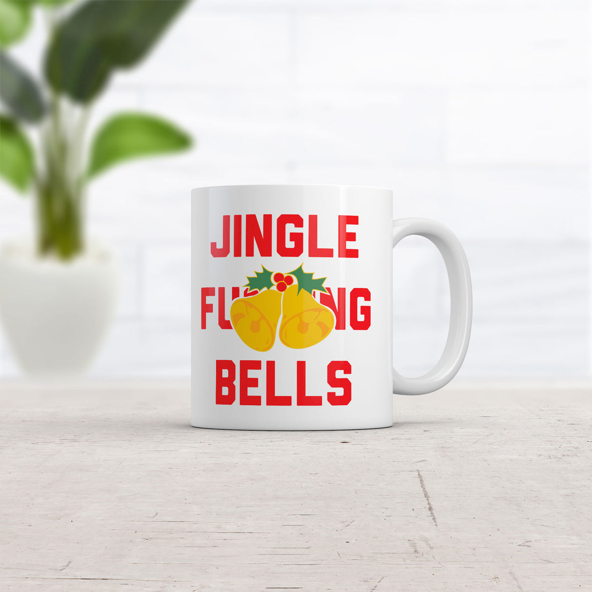 Jingle Fucking Bells Mug Funny Sarcastic Christmas Graphic Novelty Coffee Cup-11oz