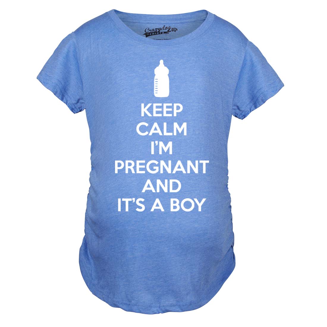 Maternity Keep Calm Im Pregnant and Its a Boy Shirt Funny Pregnancy Announcement