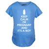 Maternity Keep Calm Im Pregnant and Its a Boy Shirt Funny Pregnancy Announcement