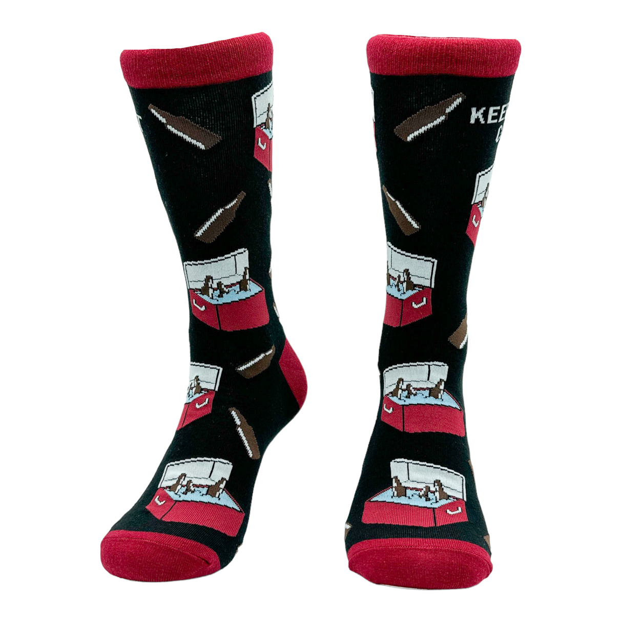 Men's Keepin It Cool Socks Funny Cold Beer Drinking Lovers Footwear