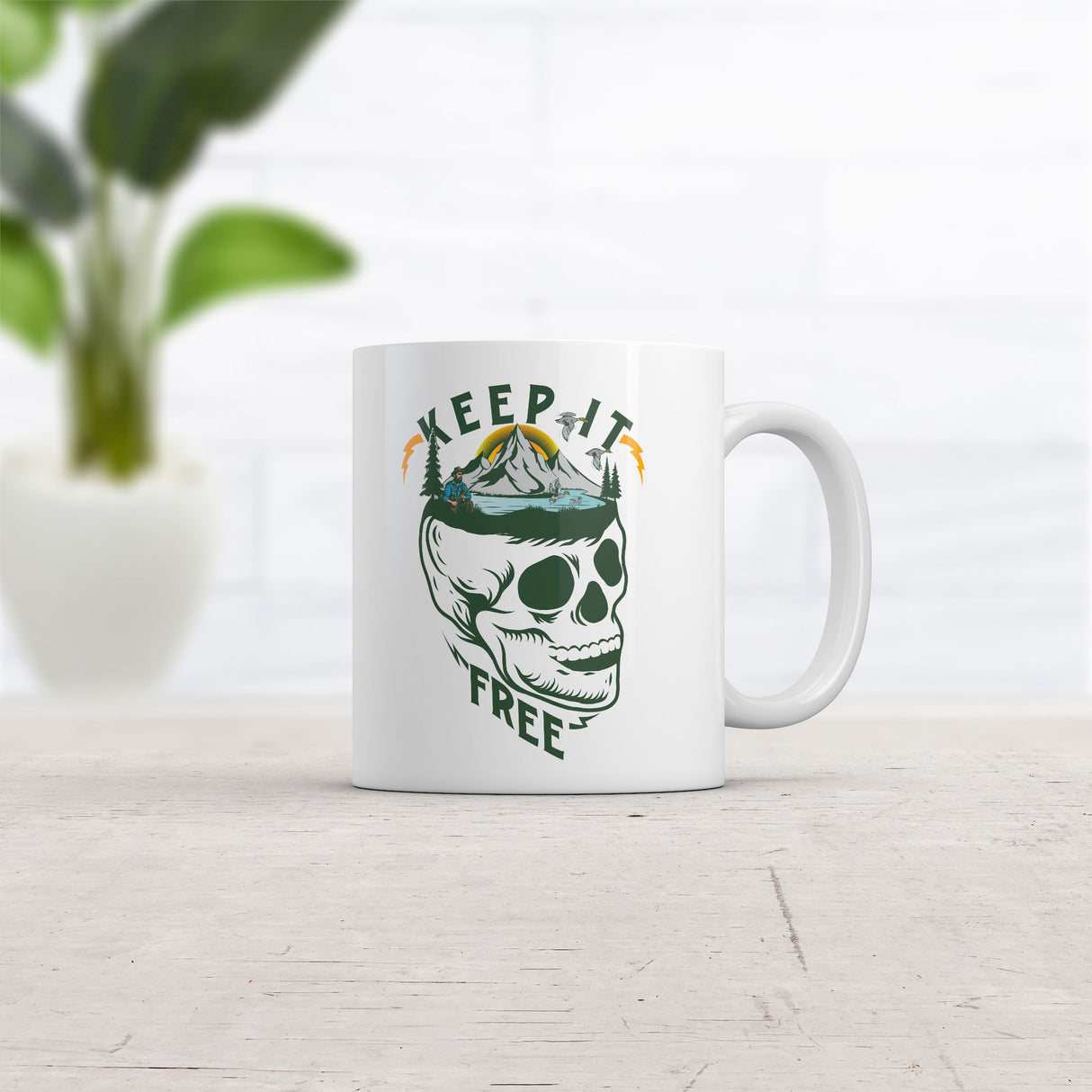 Keep It Free Camping Mug Funny Sarcastic Nature Graphic Novelty Coffee Cup-11oz