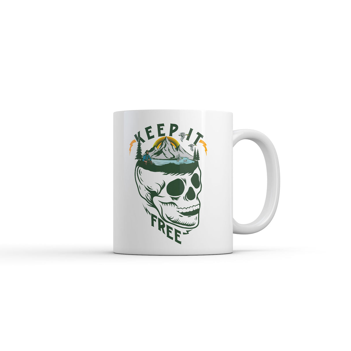 Keep It Free Camping Mug Funny Sarcastic Nature Graphic Novelty Coffee Cup-11oz