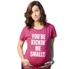 Maternity Kicking Me Smalls Funny T shirt Pregnancy Announcement Novelty Tee