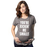 Maternity Kicking Me Smalls Funny T shirt Pregnancy Announcement Novelty Tee