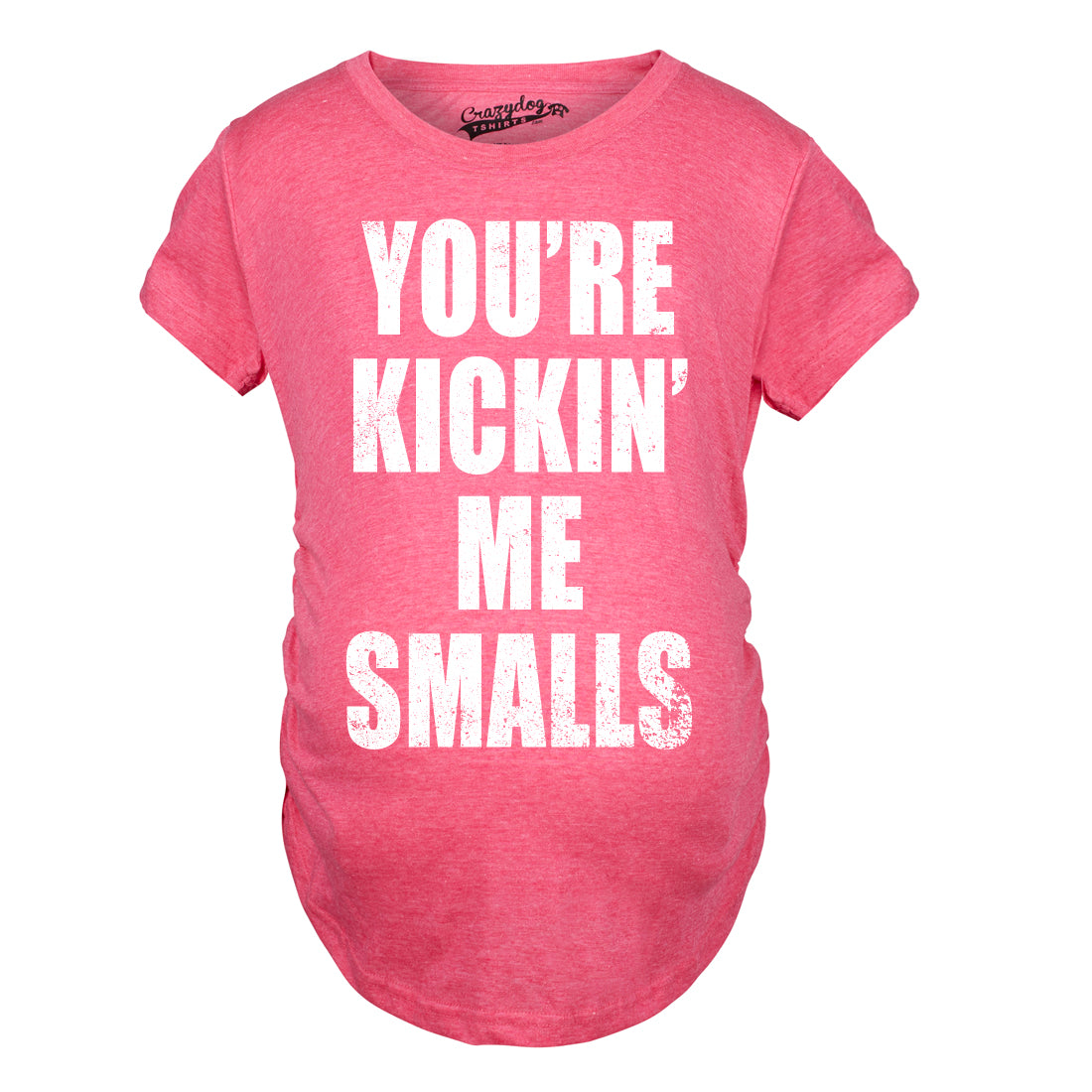 Maternity Kicking Me Smalls Funny T shirt Pregnancy Announcement Novelty Tee