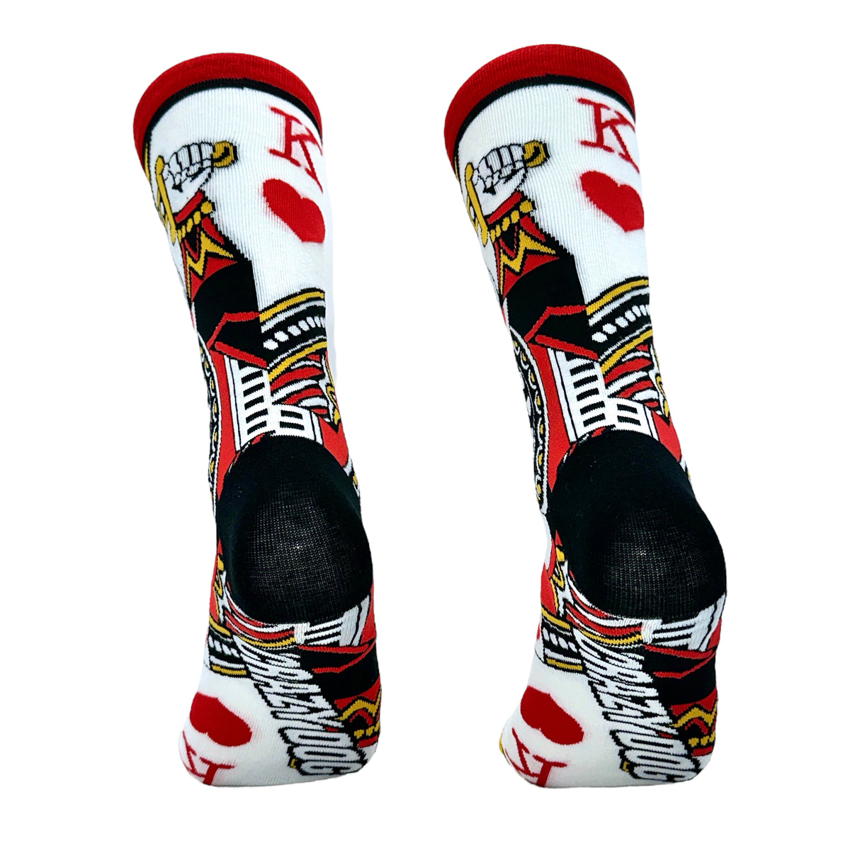 Men's King Of Hearts Socks Funny Cool Vintage Playing Cards Novelty Footwear