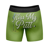 Mens Funny Boxers Kiss My Putt Sarcastic Golf Novelty Underwear for Men