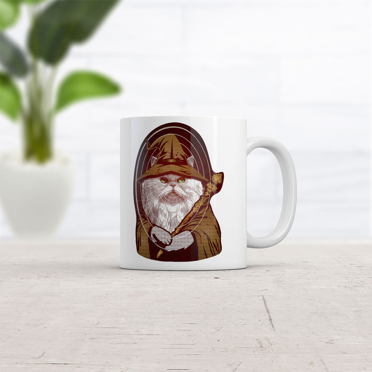 Kitty Wizard Mug Funny Magical Cat Graphic Coffee Cup-11oz