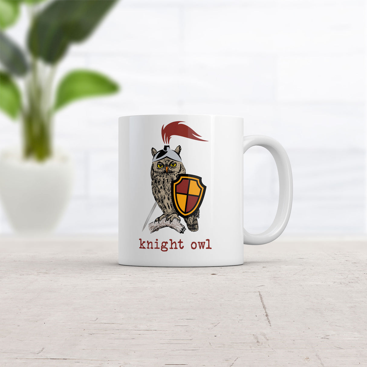 Knight Owl Mug Funny Sarcastic Owl Graphic Coffee Cup-11oz