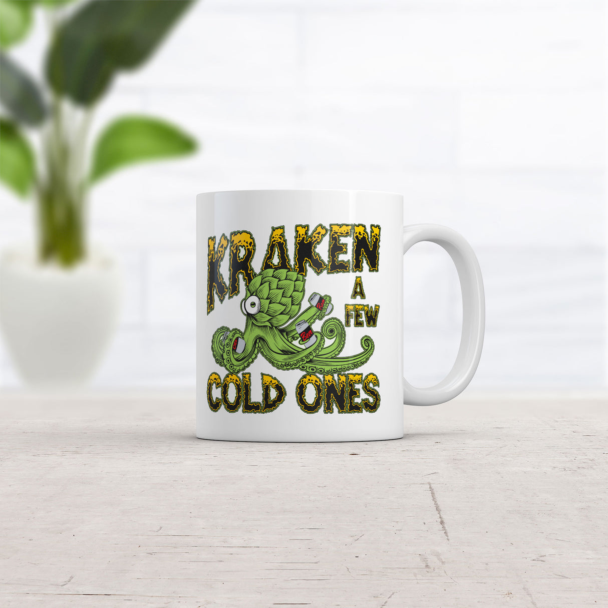 Kraken A Few Cold Ones Mug Funny Sarcastic Drinking Graphic Novelty Coffee Cup-11oz