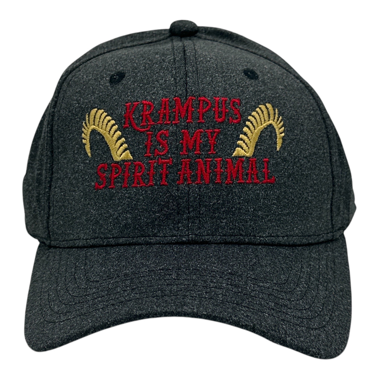 Krampus Is My Spirit Animal Hat Funny Sarcastic Christmas Graphic Novelty Cap