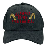 Krampus Is My Spirit Animal Hat Funny Sarcastic Christmas Graphic Novelty Cap