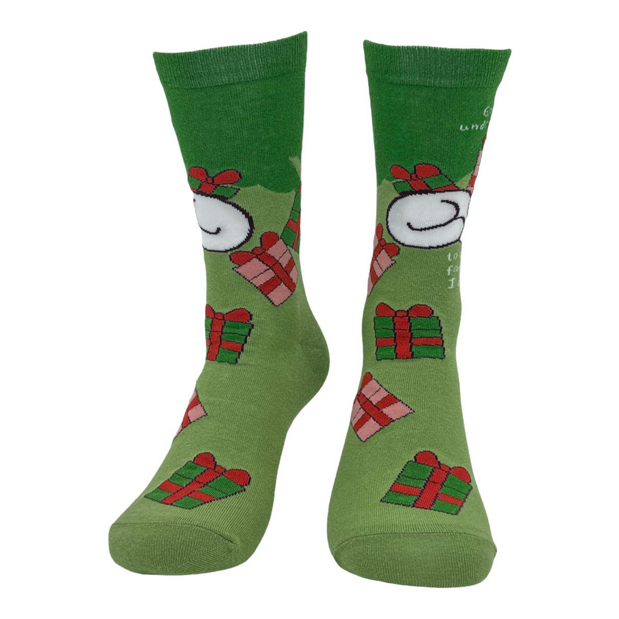 Women's Gonna Lay Under The Tree To Remind My Family I Am A Gift Socks Funny Xmas Kitten Footwear