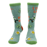 Women's I Leprecant Right Now Socks Funny Drinking Leprechaun Clover Footwear