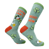 Women's I Leprecant Right Now Socks Funny Drinking Leprechaun Clover Footwear