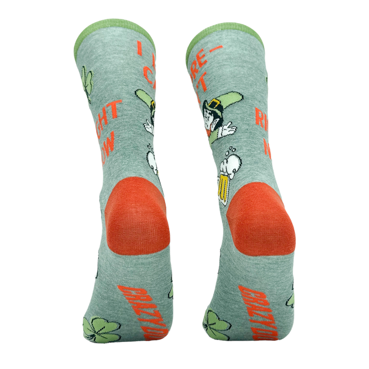 Women's I Leprecant Right Now Socks Funny Drinking Leprechaun Clover Footwear