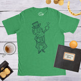 Mens Leprechaun Middle Finger Offensive Saint Patricks Day T-Shirt Crazy Design