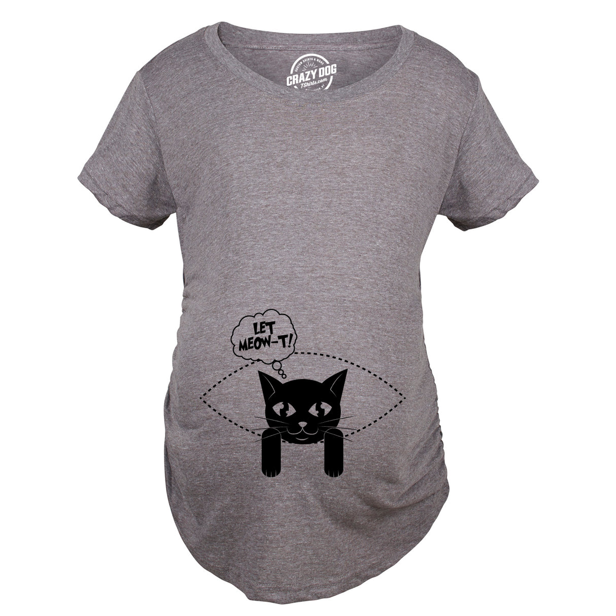 Womens Let MeowT Maternity TShirt Funny Cat Lady Pet Lover Pregnancy Tee